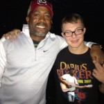 Frankie Antonelli with Darius Rucker following their duet at the Wando High School talent show. PHOTO CREDIT: Debbie Antonelli